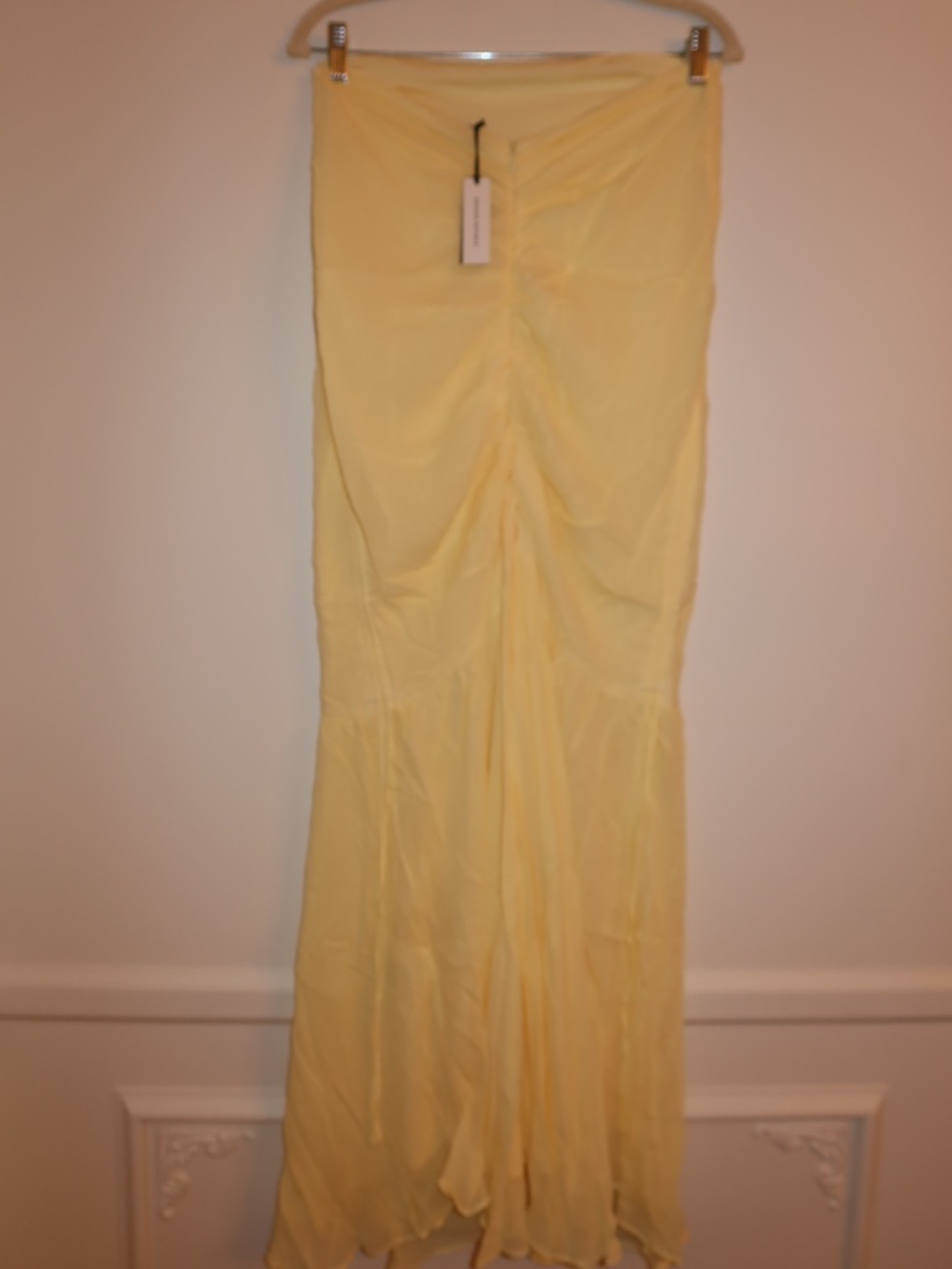 Yellow Banana Republic Strapless Dress Size 10 Petite NWT